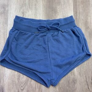 Cozy Blue Drawstring Shorts